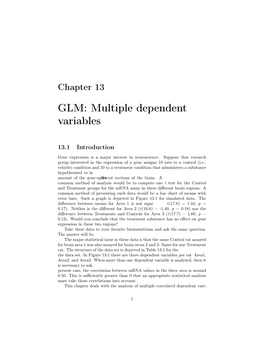 GLM: Multiple Dependent Variables