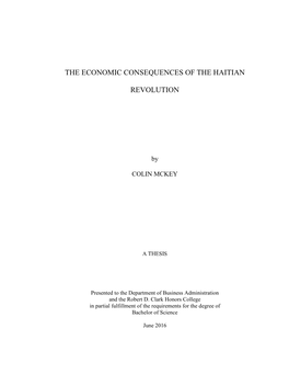 The Economic Consequences of the Haitian Revolution