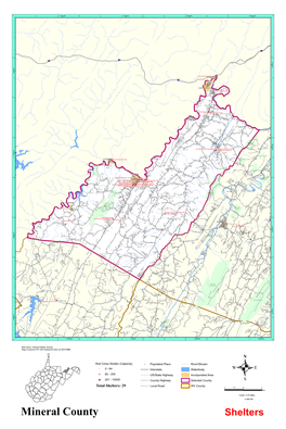 Shelters: 29 Local Road WV County 0 1.25 2.5 5