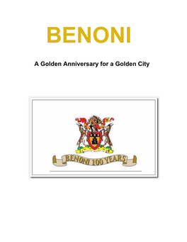 Benoni History Booklet