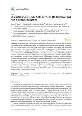 Evaluating Cost Trade-Offs Between Hydropower and Fish Passage