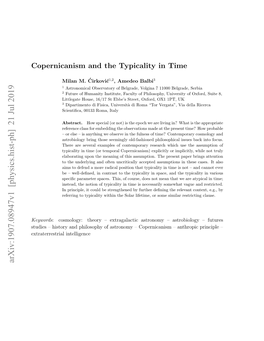 Copernicanism and the Typicality in Time