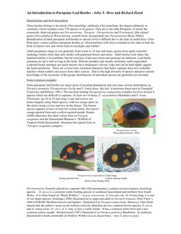 An Introduction to Paropsine Leaf Beetles : John T