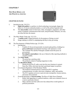 Chapter 7 the Mass Media