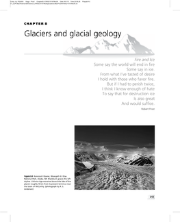 Glaciers and Glacial Geology