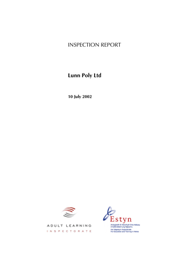 Lunn Poly Ltd INSPECTION REPORT