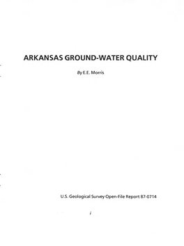 Arkansas Ground-Water Quality