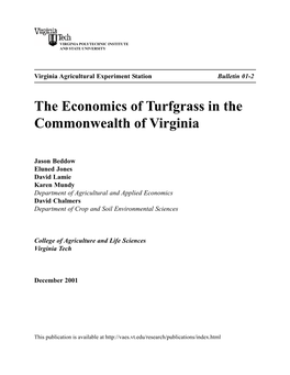 The Economics of Turfgrass in the Commonwealth of Virginia