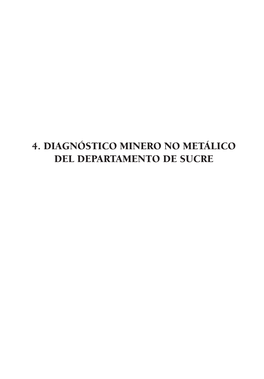 4. Diagnóstico Minero No Metálico Del Departamento De Sucre