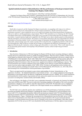 South African Journal of Geomatics, Vol. 4, No. 3, August 2015 Spatial