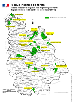 Risque Incendie De Forêts Massifs Forestiers À Risque Au Titre Du Plan Départemental De Protection Des Forêts Contre Les Incendies (PDPFCI)