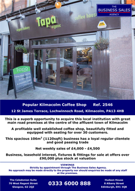 2546 Kilmacolm Coffee Shop Sales Particulars.Pub