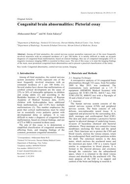 Congenital Brain Abnormalities: Pictorial Essay