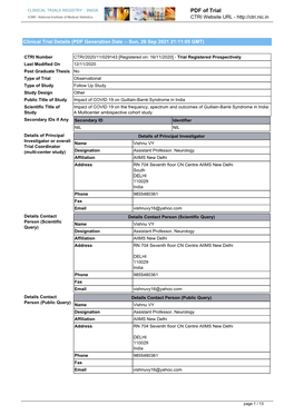 CTRI Trial Data