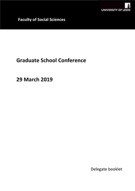 Graduate School Conference 29 March 2019