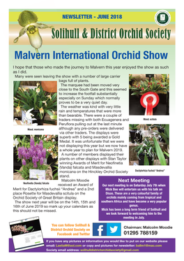 JUNE 2018 Solihull & District Orchid Society