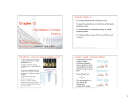 Oscillation/Periodic Motion