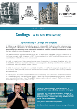 Cordings Case Study