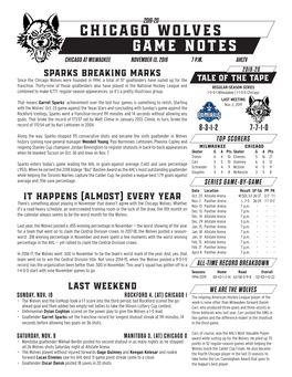 Chicago Wolves Game Notes CHICAGO at MILWAUKEE NOVEMBER 13, 2019 7 P.M