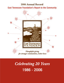 2006 ETF Annual Record 12-19-2007.Pmd 1 1/7/2008, 12:13 PM Our Mission