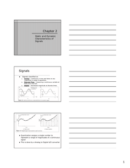 Chapter 2: Static and Dynamic Characteristics of Signals