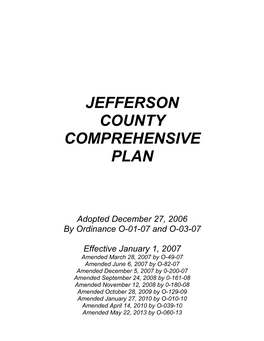 Jefferson County Comprehensive Plan