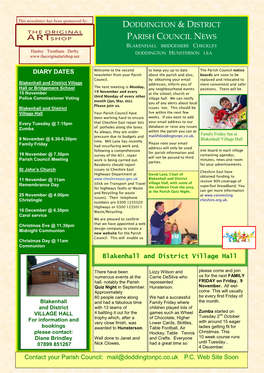 Doddington & District Parish Council News