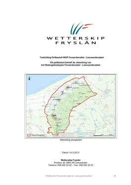 Peilbesluit Ferwerderadiel En Leeuwarderadeel Toelichting