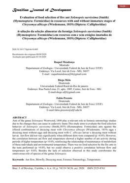 Brazilian Journal of Development