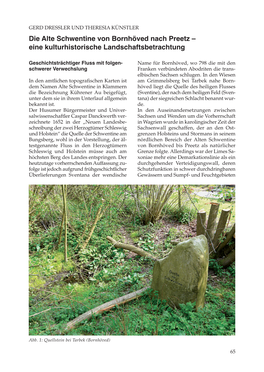 Die Alte Schwentine Von Bornhöved Nach Preetz – Eine Kulturhistorische Landschaftsbetrachtung