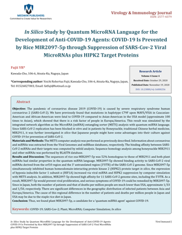 In Silico Study by Quantum Microrna Language for the Development Of
