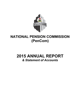 2015 ANNUAL REPORT & Statement of Accounts