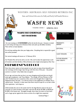 Wasfr News Spring 2015
