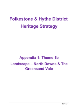 Folkestone & Hythe District Heritage Strategy