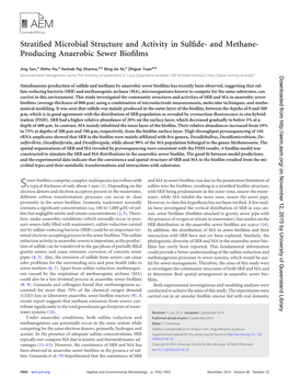 And Methane- Producing Anaerobic Sewer Biofilms