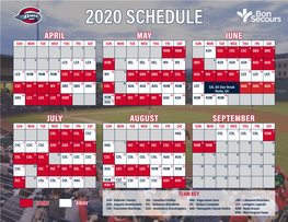 2020 Schedule