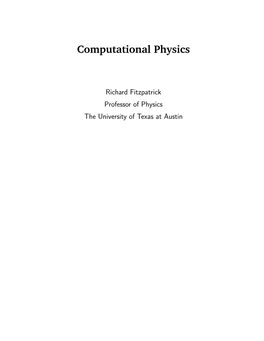 Computational Physics