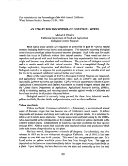 For Submission to the Proceedings of the 48Th Annual California Weed Science Society, January 22-24, 1996