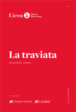 La Traviata GIUSEPPE VERDI Temporada 2020-2021