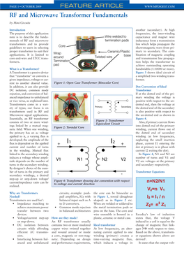 RF and Microwave Transformer Fundamentals by Mini-Circuits