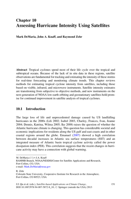 Assessing Hurricane Intensity Using Satellites