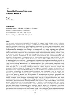 Comunità Di Vezzano E Padergnone 1420 Aprile 2 - 1810 Agosto 31