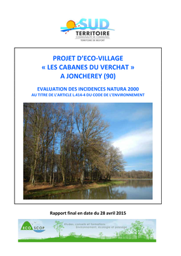 Projet D'eco-Village « Les Cabanes Du Verchat » a Joncherey (90)