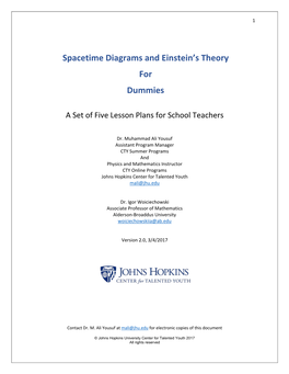 Spacetime Diagrams and Einstein's Theory for Dummies