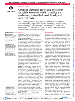 Combined Chondroitin Sulfate and Glucosamine for Painful Knee Osteoarthritis