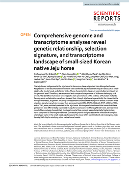Comprehensive Genome and Transcriptome Analyses Reveal