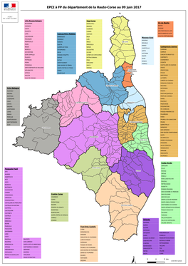 EPCI À FP Du Département De La Haute-Corse Au 09 Juin 2017