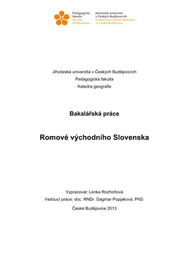 Romové Východního Slovenska