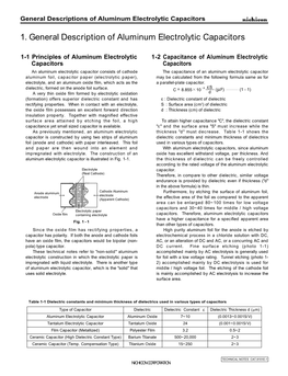 Application Guidelines for Aluminum Electrolytic Capacitors