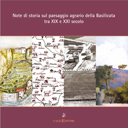Note Di Storia Sul Paesaggio Agrario Della Basilicata Tra XIX E XXI Secolo Bc